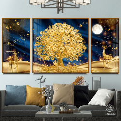 Tranh  Phòng Khách Nghệ Thuật Hiện Đại SC0025