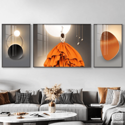 Tranh  Phòng Khách Nghệ Thuật Hiện Đại SC0027