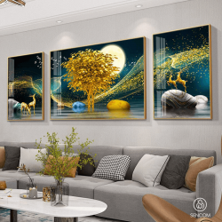 Tranh  Phòng Khách Nghệ Thuật Hiện Đại SC0054