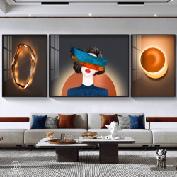 Tranh  Phòng Khách Nghệ Thuật Hiện Đại SC007