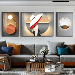Tranh  Phòng Khách Nghệ Thuật Hiện Đại SC0028