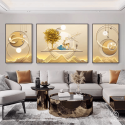 Tranh  Phòng Khách Nghệ Thuật Hiện Đại SC0093