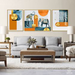 Tranh  Phòng Khách Nghệ Thuật Hiện Đại SC008