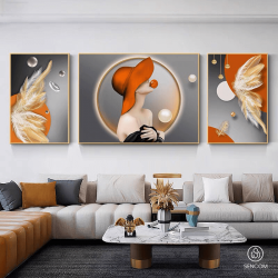 Tranh  Phòng Khách Nghệ Thuật Hiện Đại SC0088