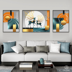 Tranh  Phòng Khách Nghệ Thuật Hiện Đại SC006