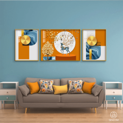 Tranh  Phòng Khách Nghệ Thuật Hiện Đại SC005