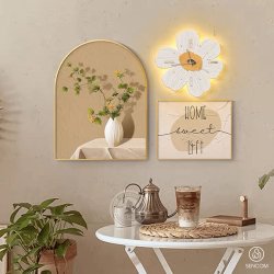 Tranh Treo Tường Hoa Mai Trắng LED010