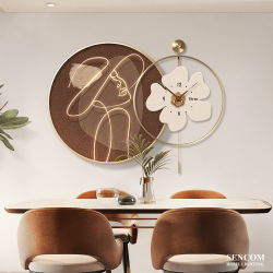 Alternative view of Đồng Hồ Treo Tường Tráng Gương Lồng Ghép 01