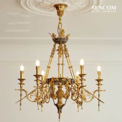 Đèn Chùm Đồng Tân Cổ Cao Cấp SC09-CĐ