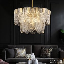 Alternative view of Đèn chùm pha lê cao cấp SC090-SR