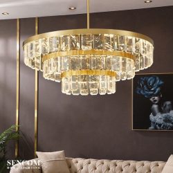 Alternative view of Đèn chùm pha lê cao cấp SC099-SR