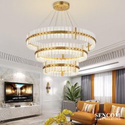 Alternative view of Đèn chùm Saturno 3 vòng HĐ10