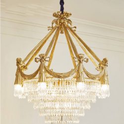 Đèn Chùm Đồng Tân Cổ Cao Cấp SC08-CĐ