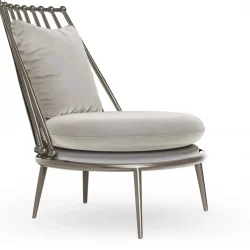 Aurora iron back armchair