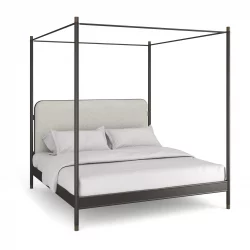 Alternative view of Campaign king bed with canopy